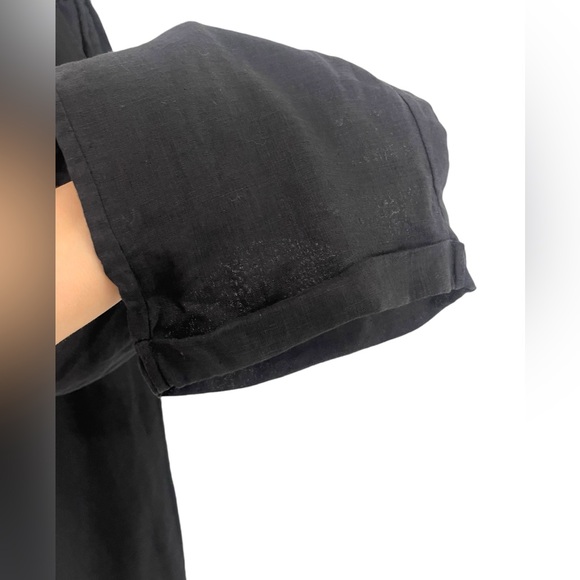 Tommy Hilfiger 100% Linen Black Pants Drawstring Pockets Pull on Women’s Size 2 - Picture 4 of 13